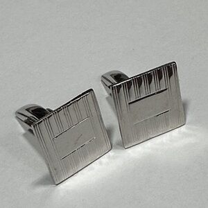 Raimond MCM Vintage Sterling Silver Stripped Cufflinks Set 10 grams